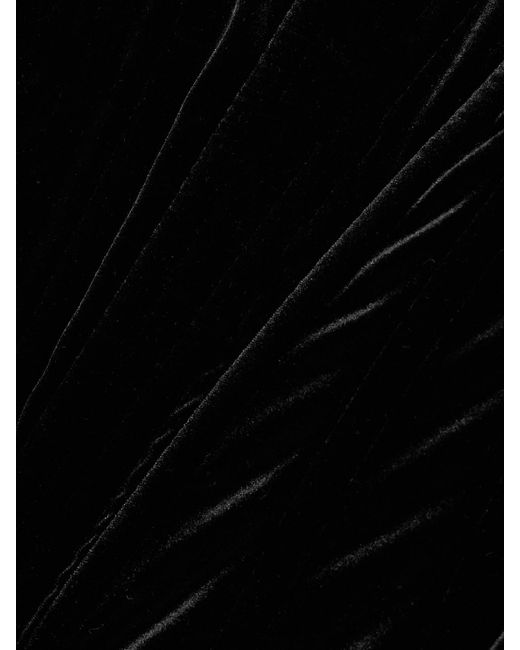 Dolce & Gabbana Black Strapless Velvet Corset Midi Dress