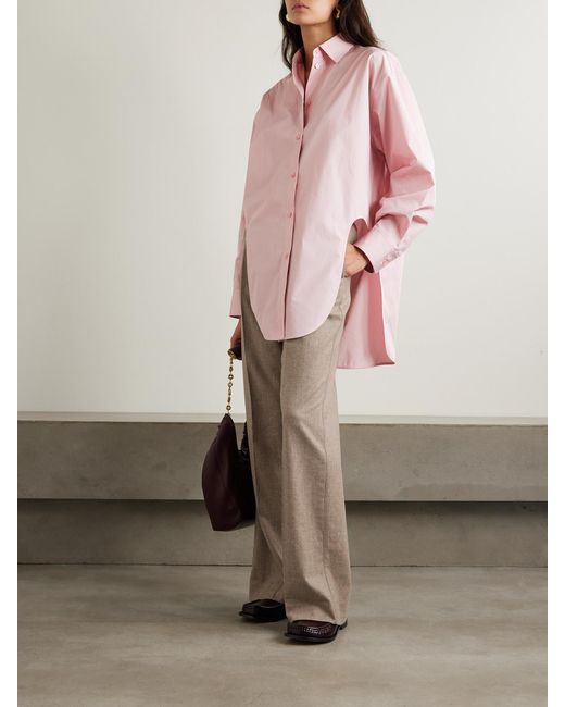 Loewe Pink Cutout Cotton-Poplin Shirt