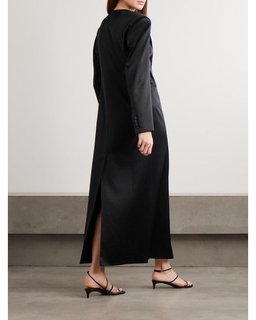 Heirlome Black Edith Silk-Satin Coat