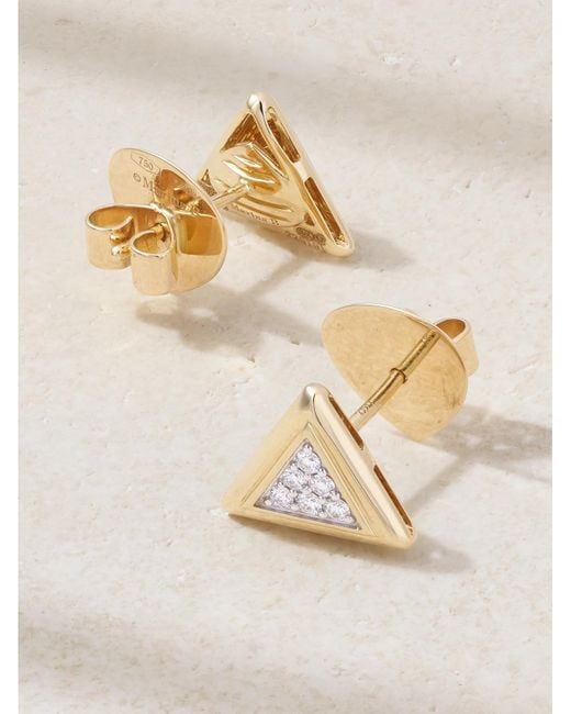 Marina B Natural Triangolini 18-Karat And Diamond Earrings