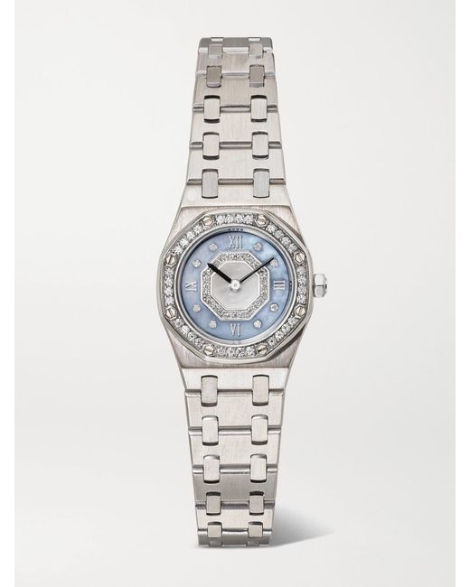 Stephanie Windsor White Audemars Piguet Vintage 1997 Royal Oak 20Mm 18-Karat, Mother-Of-Pearl And Diamond Watch, Ref. No. 67076Bc