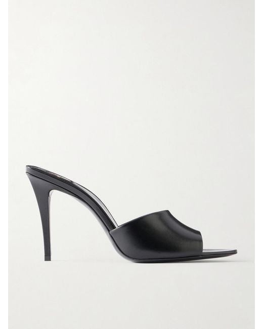 Saint Laurent Black Romy Leather Sandals