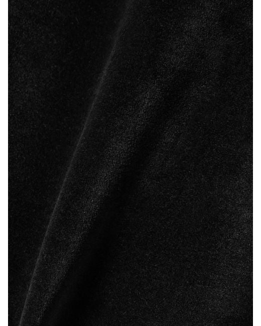 Jil Sander Black Mehrlagige Bluse Aus Samt Und Satin
