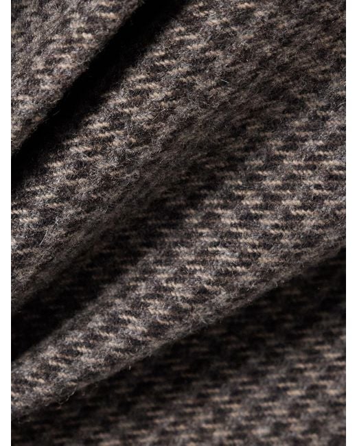 Blazé Milano Brown Doppelreihiger Blazer Aus Einer Wollmischung Mit Hahnentrittmuster Und Cordbesatz