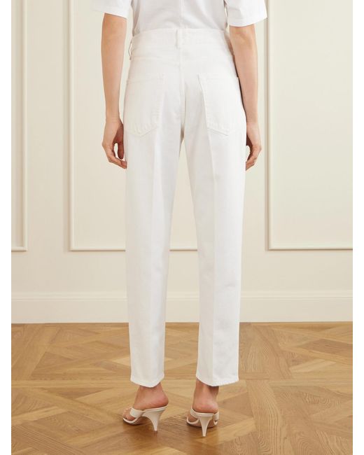Agolde White 80S High-Waist Straight-Leg Jeans