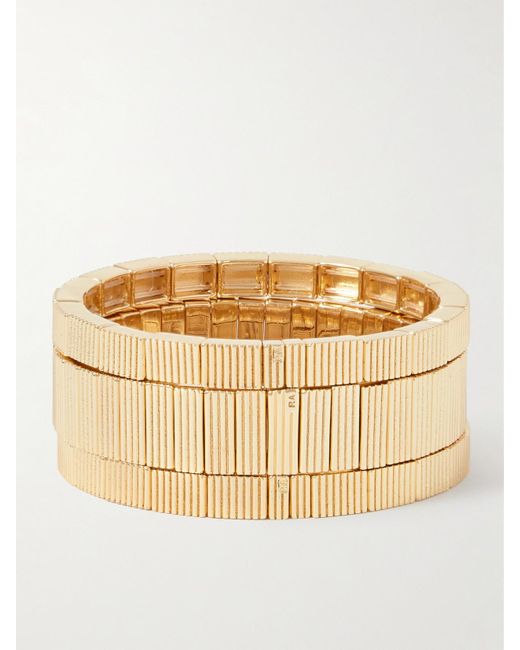 Roxanne Assoulin Metallic The Florentine Set Of Three-Tone Bracelets