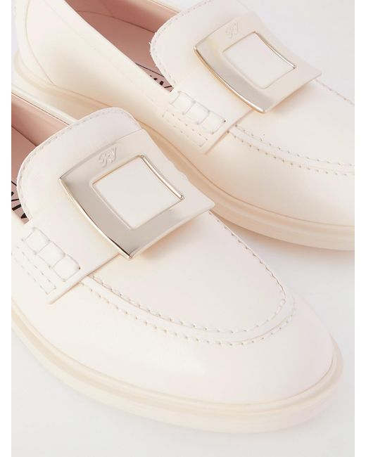 Roger Vivier Natural Summer Leather Loafers