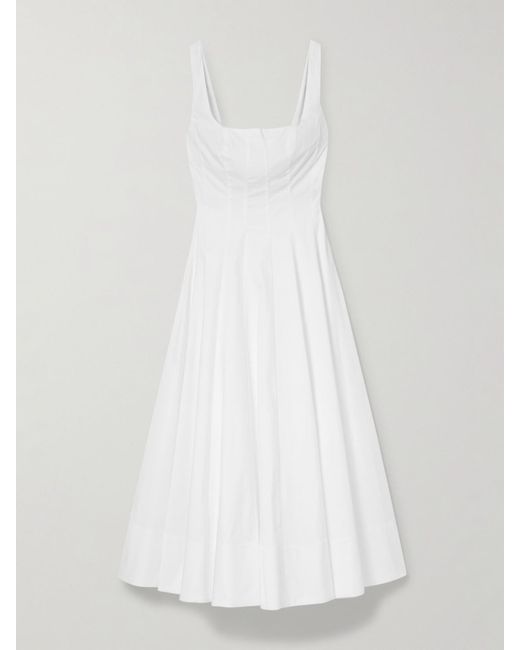 wells cotton poplin a-line midi-dress Plus Size Stretch Deco Crepe A-Line Dress