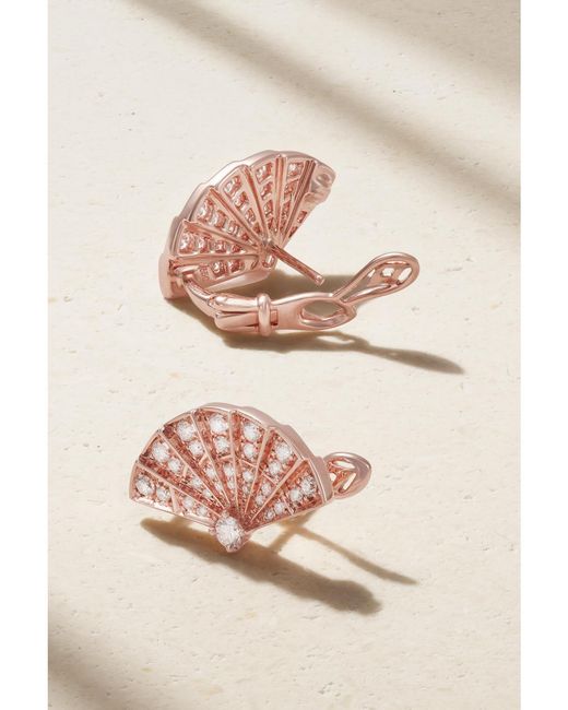 Garrard Pink Fanfare Symphony 18-Karat Rose Diamond Earrings