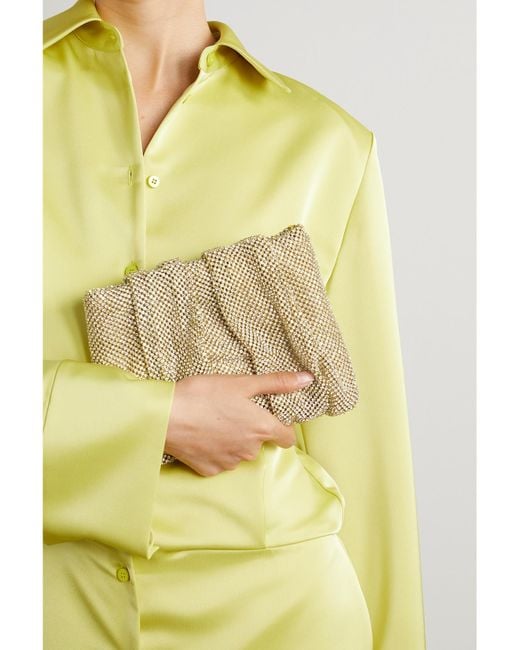 Loeffler Randall Natural Ember Embellished Mesh Clutch