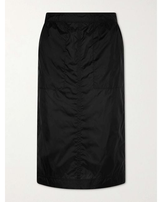 Saint Laurent Black Woven Midi Skirt
