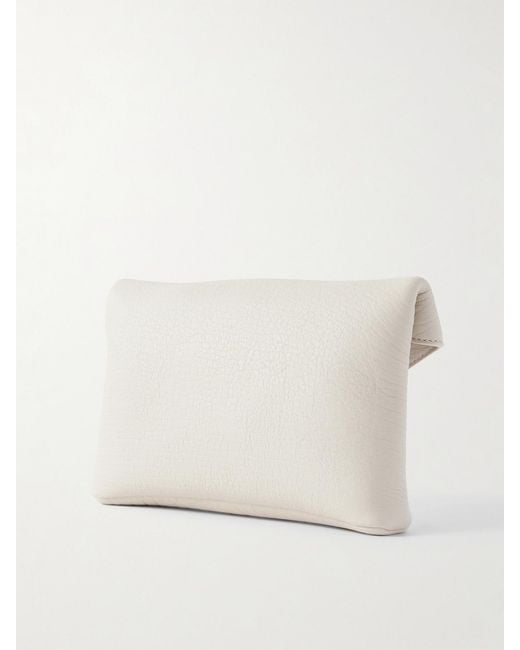 Saint Laurent Natural Cassandre Textured-Leather Shoulder Bag