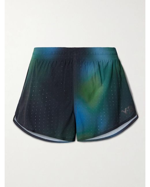 Adidas Originals Blue Y-3 Ombré Recycled-Mesh Shorts