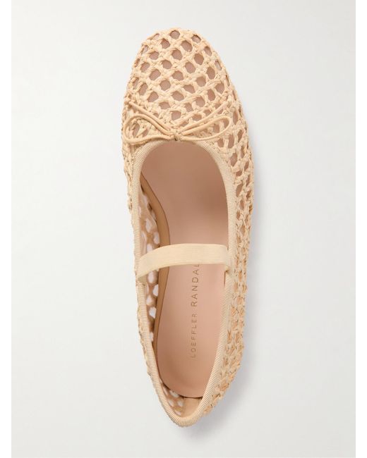 Loeffler Randall Natural Leonie Woven Raffia Ballet Flats