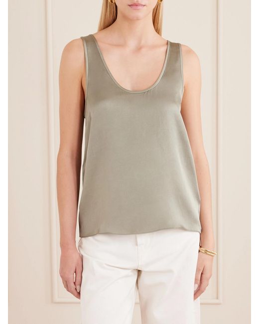 Anine Bing Natural Lea Silk Tank
