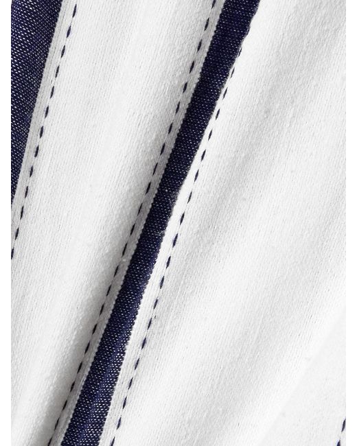 Lemlem Blue Desta Hose Aus Gestreifter Baumwolle