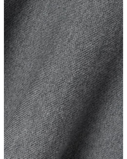 Khaite Gray Odil Wool-Blend Midi Skirt