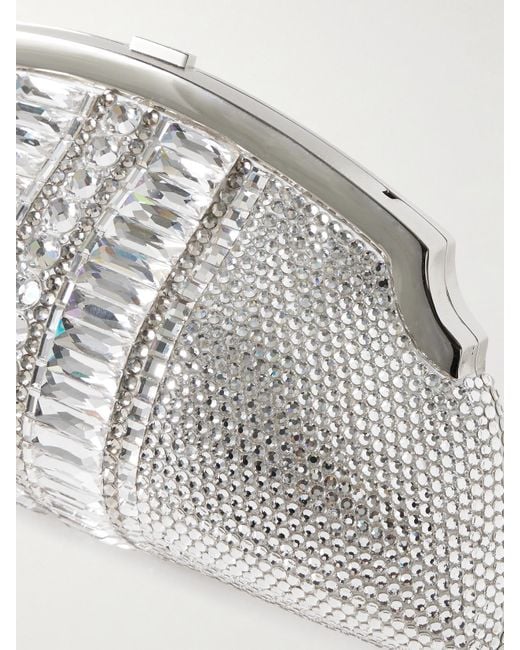 Judith Leiber Metallic Mini Venetian Gems Crystal-Embellished-Tone Clutch