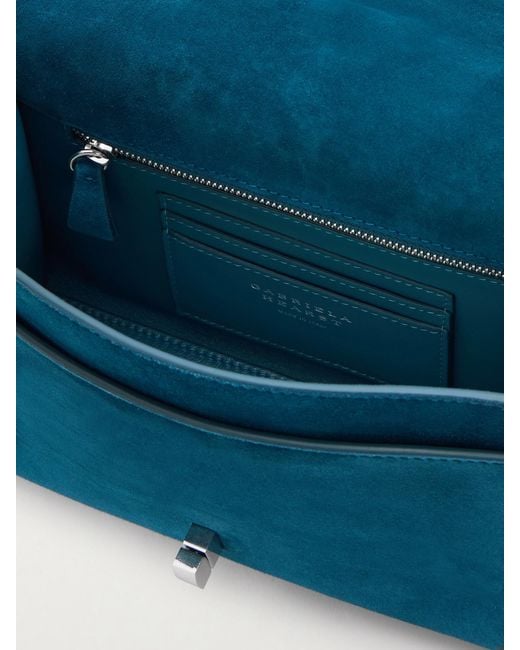 Gabriela Hearst Blue Leonora Small Suede Tote