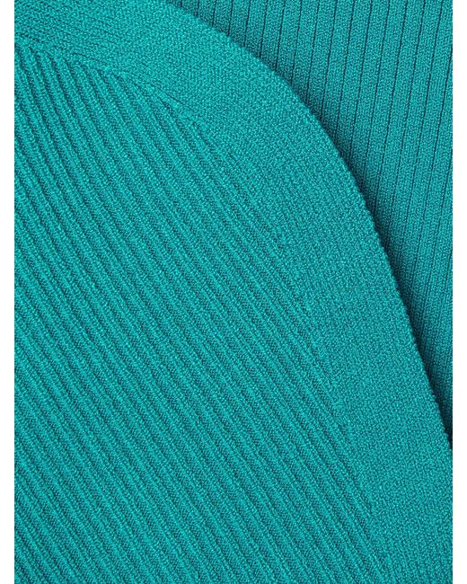 GAUGE81 Blue Otero Cutout Recycled Ribbed-Knit Mini Dress