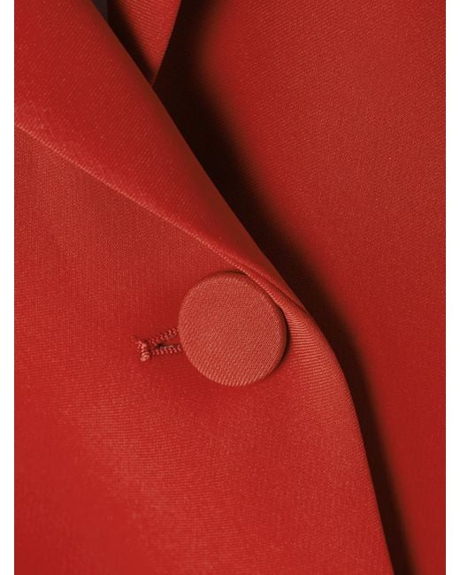 Veronica Beard Red Long And Lean Dickey Crepe Blazer