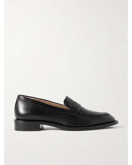 Stuart Weitzman Black Palmer Sleek Loafers Aus Leder