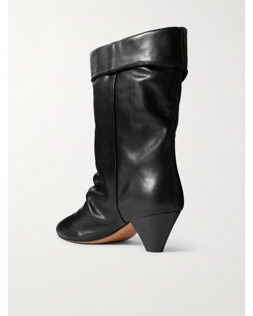 Isabel Marant Black Dalby Leather Ankle Boots