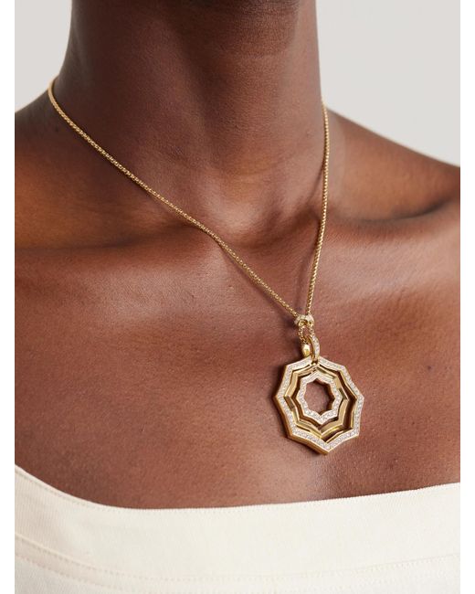Collier En Or 18 Carats (750/1000) Et Diamants Zig Zag Stax David Yurman en coloris Natural