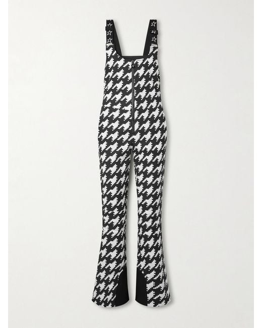 Perfect Moment White Jg Houndstooth Ski Salopettes