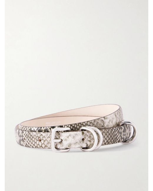 DEHANCHE Natural Constance Snake-Effect Leather Belt