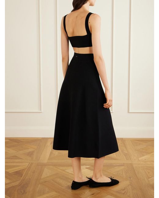 Galvan Black Nyx Ribbed Cropped Top