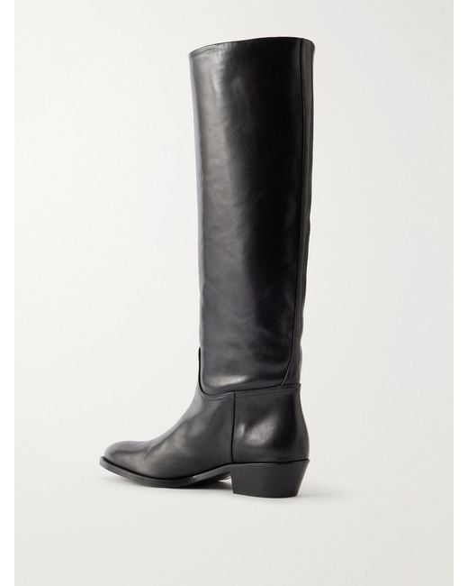 Jude Black Den 35 Leather Knee Boots