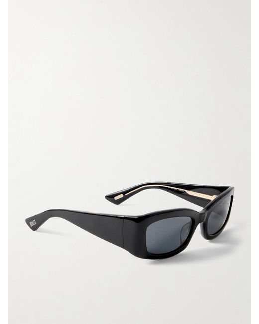 Oliver Peoples Gray Khaite 1989C Rectangular-Frame Acetate Sunglasses