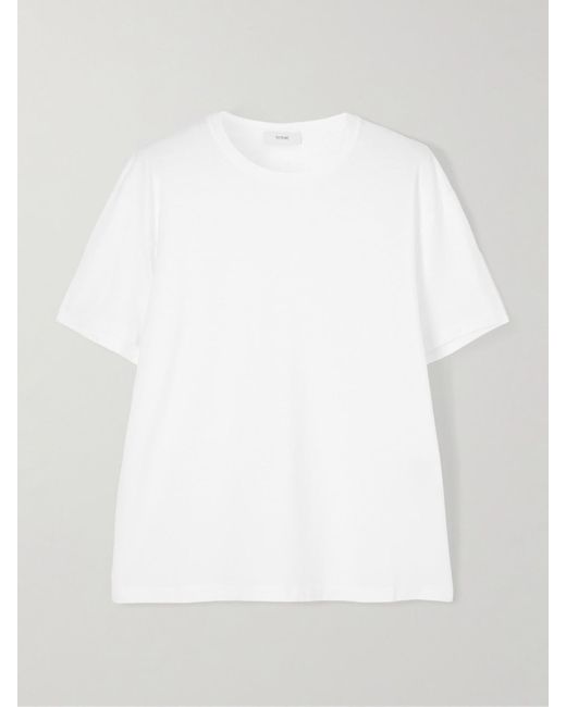 Totême White Garderob Tencel Lyocell And Organic Cotton-Blend Jersey T-Shirt