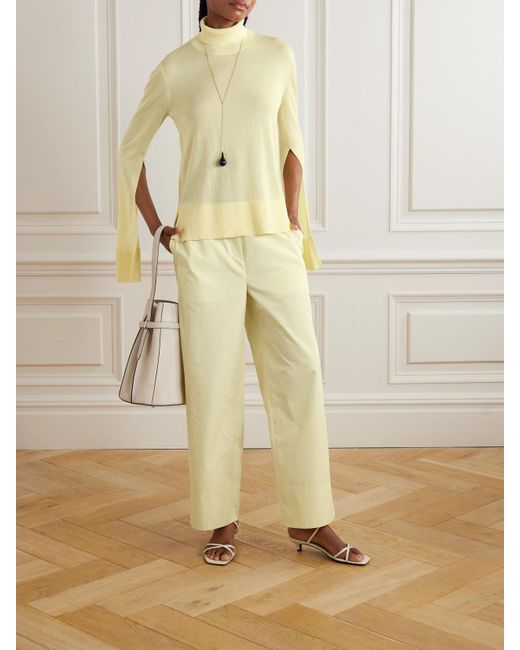 Totême  Yellow Twisted Seam Boxer Organic Cotton Pants