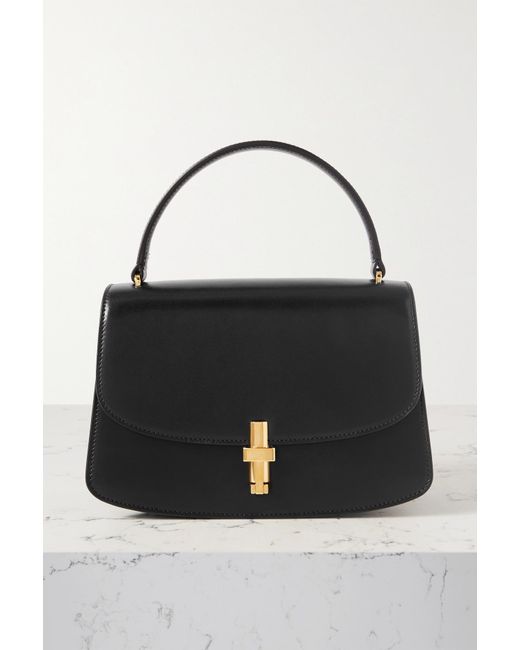 The Row Sofia 10 Small Leather Tote Bag in Black | Lyst