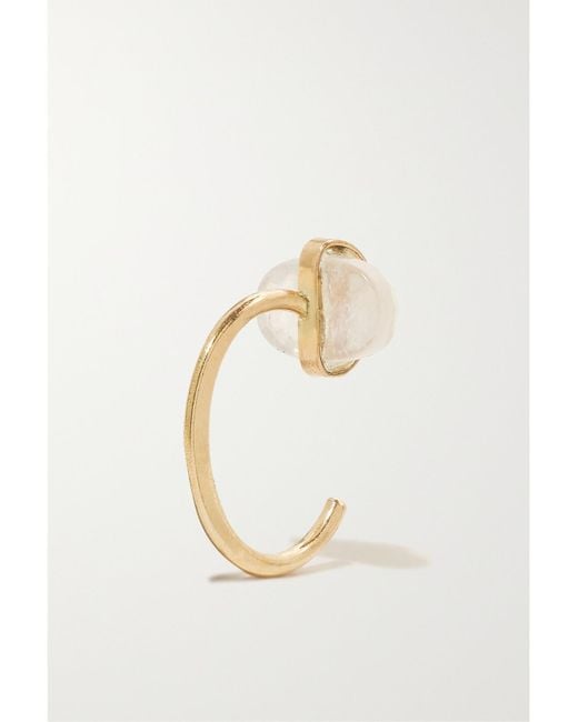 Melissa Joy Manning White 14-Karat Recycled Moonstone Earrings