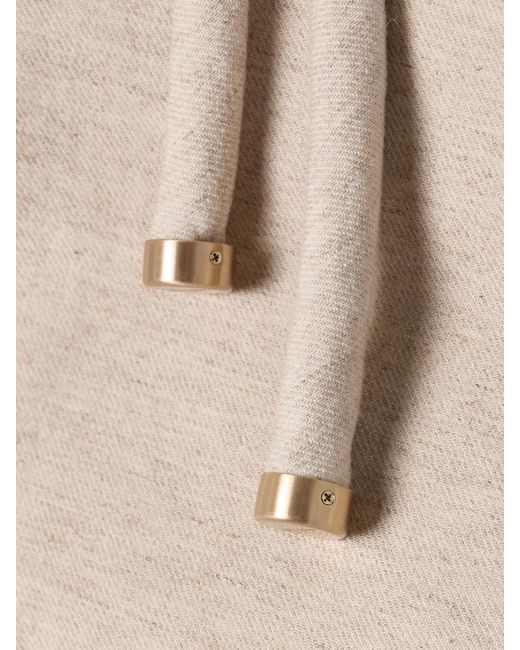 Cult Gaia Natural Themis Cotton And Linen-Blend Halterneck Top