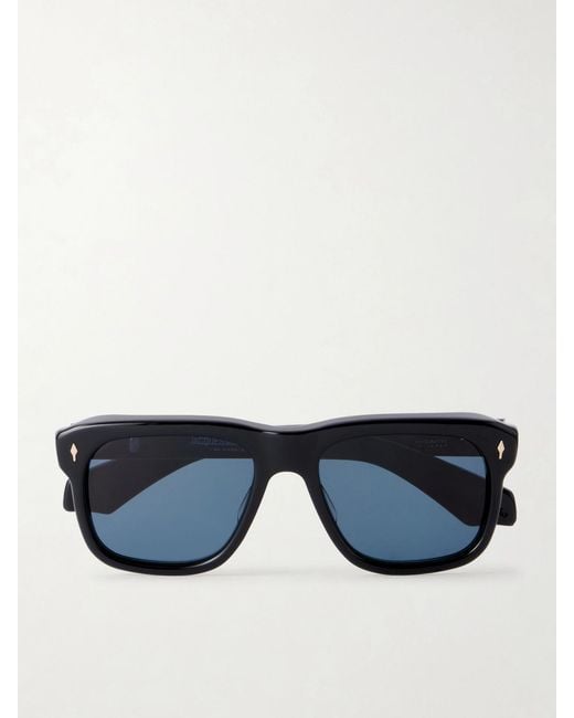 Jacques Marie Mage Blue Yves D-Frame Acetate Sunglasses