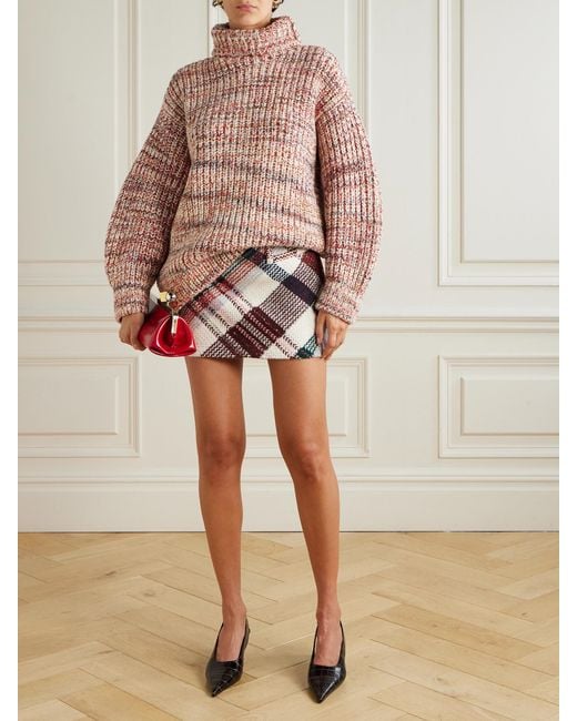 Missoni Pink Ribbed Wool Turtleneck Sweater