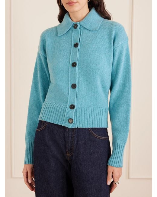 Proenza Schouler Blue Rocio Cashmere-Blend Cardigan