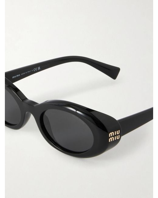 Miu Miu Black Square-Frame Acetate Sunglasses