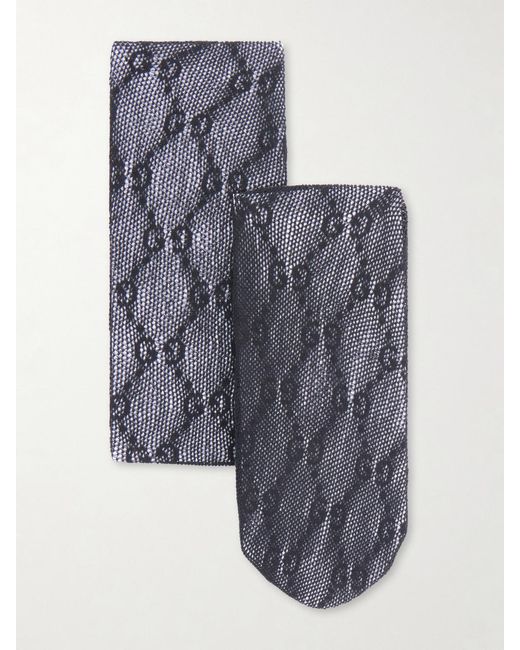 Gucci Gray Gg Printed Tights