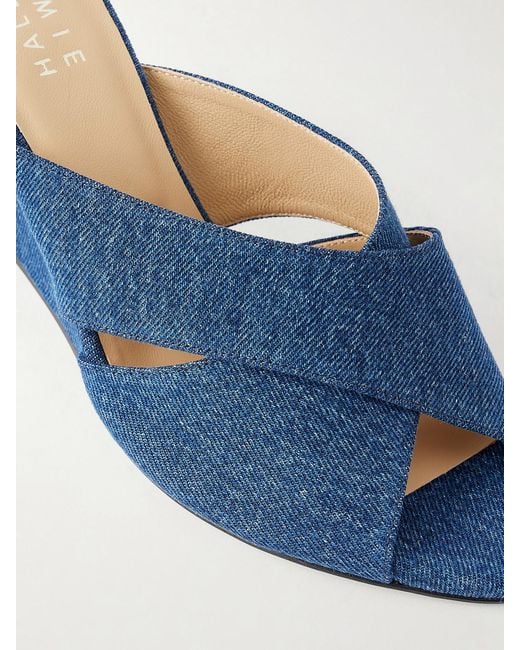 Jamie Haller Blue The Rose Denim Sandals
