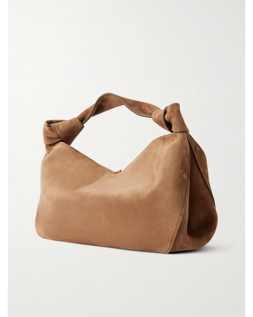 Gabriela Hearst Brown Antonia Small Suede Shoulder Bag