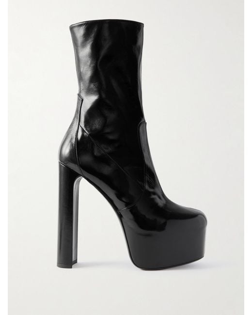 Saint Laurent Black Billy Lederstiefel