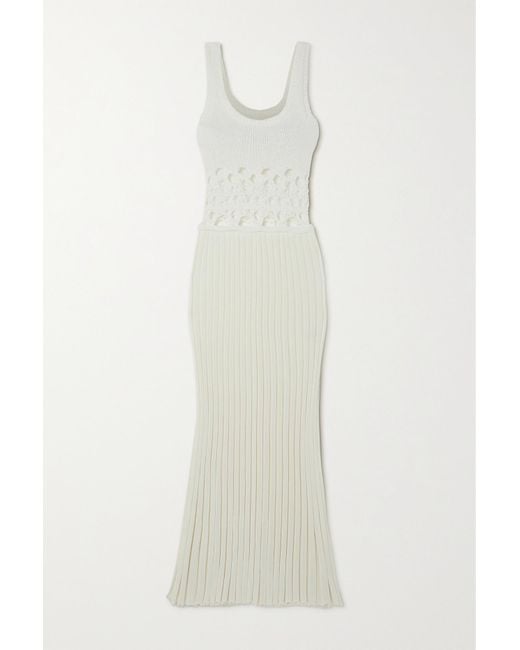 Christopher Esber Cutout Crochet-knit Maxi Dress in White | Lyst