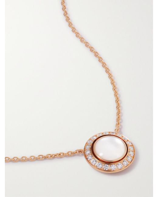 Piaget Natural Possession 18-Karat Rose, Mother-Of-Pearl And Diamond Necklace