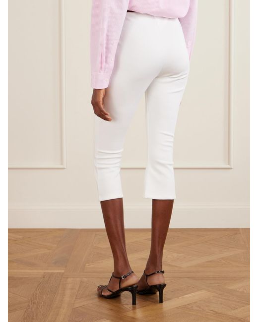 The Park White Allison Capri Scuba Pants