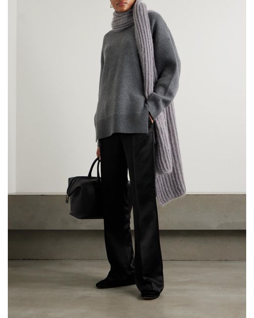 J.W. Anderson Black Jogginghose Mit Geradem Bein Aus Satin